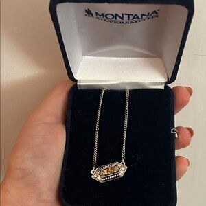 Montana Silversmiths Silver Necklace with Gold Accents